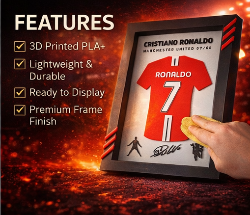 Cristiano Ronaldo 3D Printed Wall Art Frame – PLA+ (21cm x 16cm) - Image 9