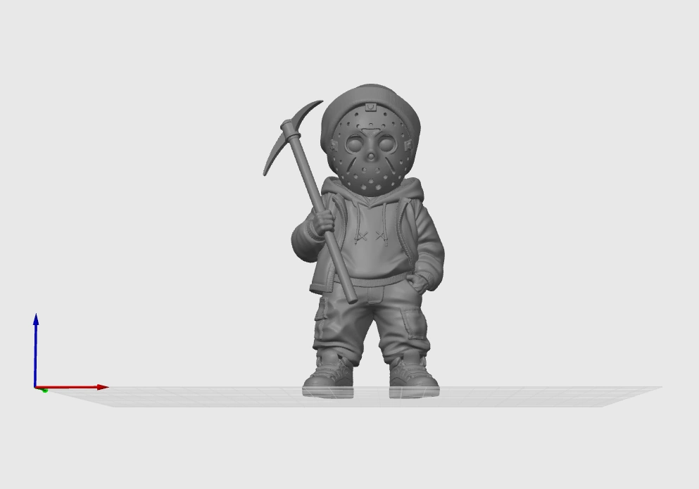 Jason Voorhees URBZ Friday the 13th inspired 3D printable STL with hockey mask and pickaxe
