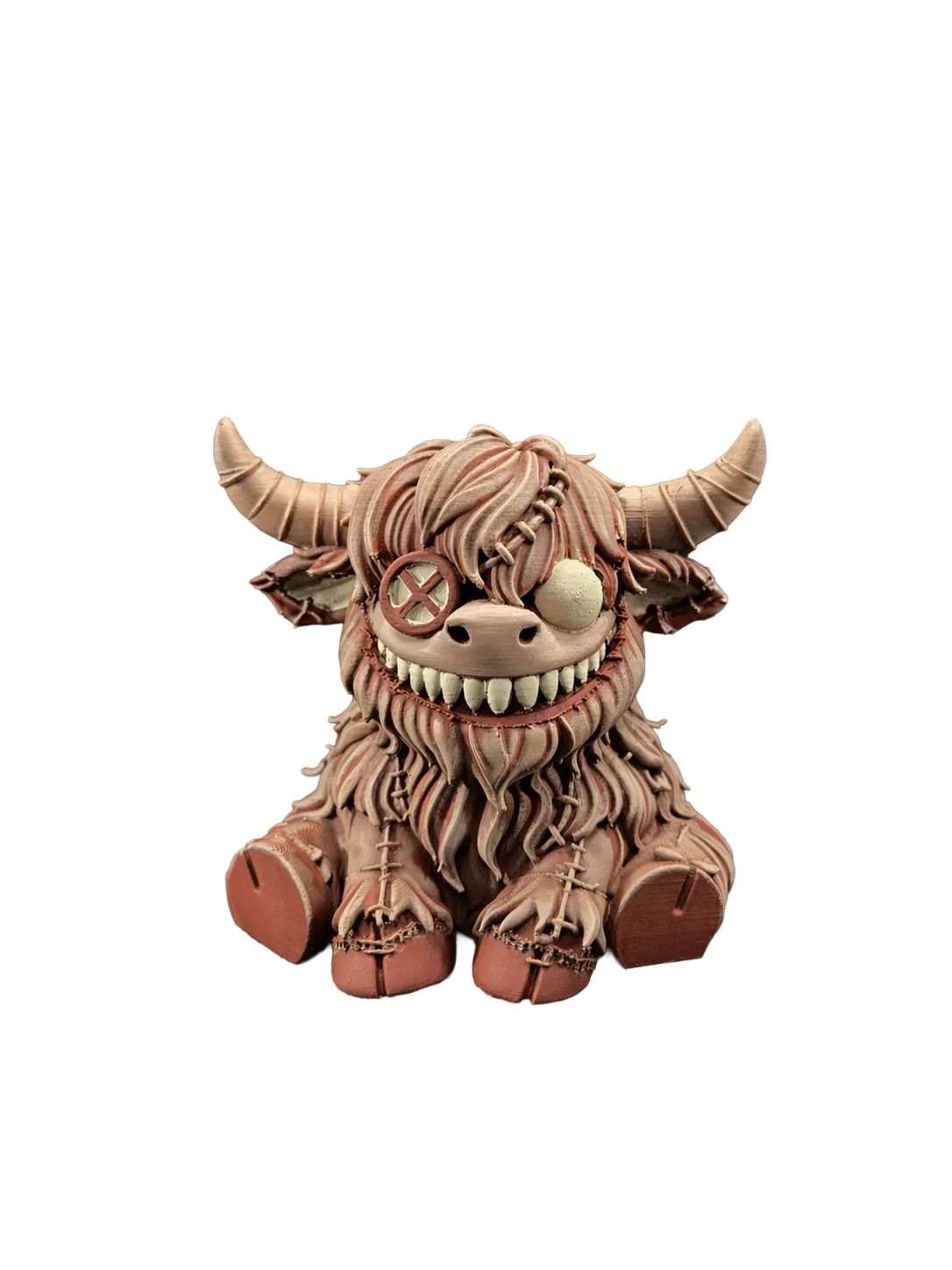 Disturbed Highland Cow – Creepy Cute Horror Figure