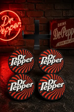 Dr Pepper Inspired Coaster Set – 3D Printed Drink Coasters