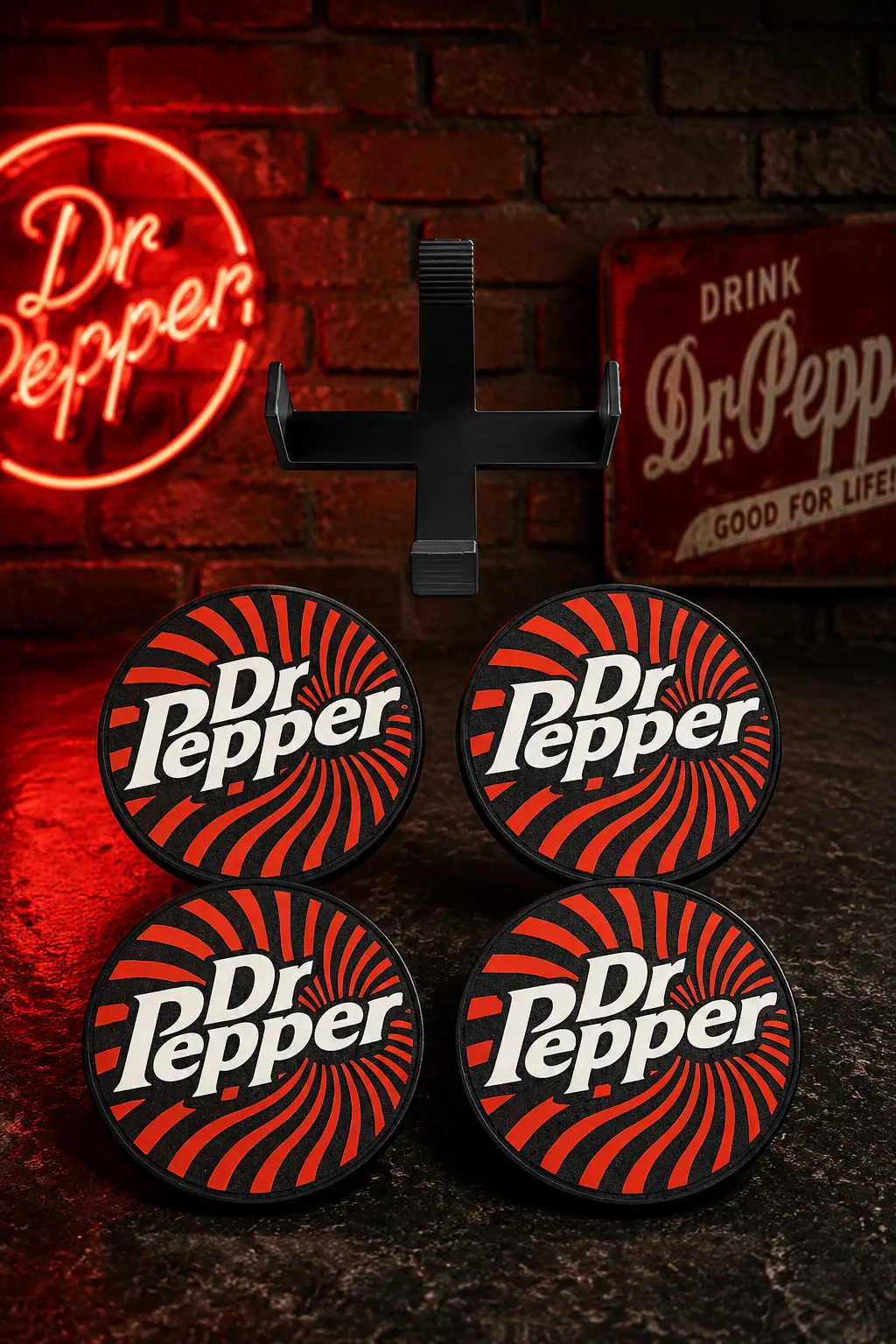Dr Pepper Inspired Coaster Set – 3D Printed Drink Coasters
