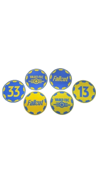 Fallout-Inspired Coaster Set (6 Pack) – 3D Printed PLA+ - Image 2