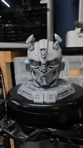 Unpainted 3D printed collectible being prepared for hand painting at GotStuffUK