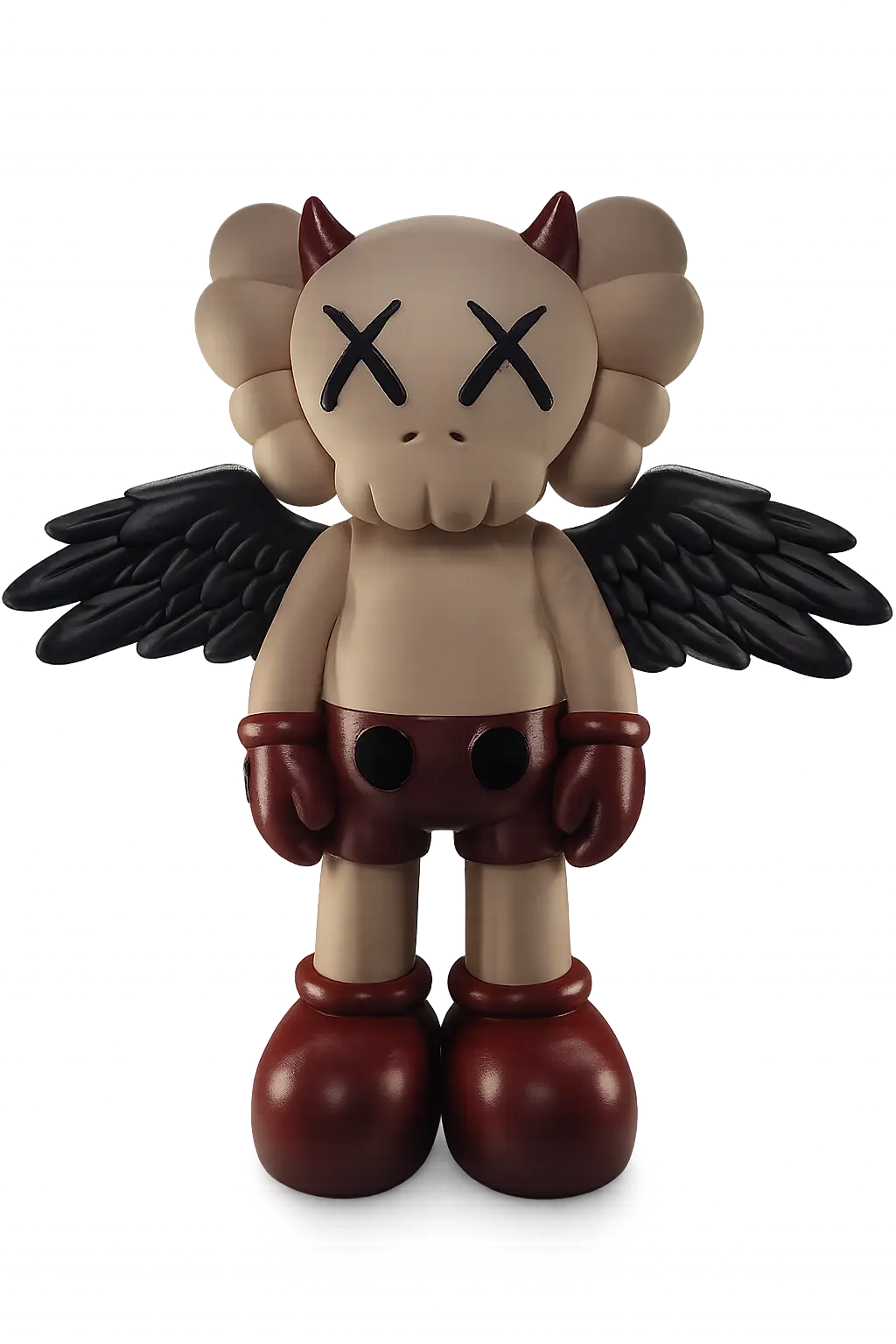 Kaws Dark Angel Skull Figure – Hand Painted 3D Printed Collectible