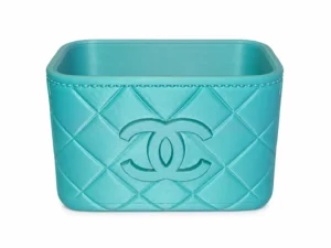 Luxury Designer-Inspired Makeup Holder (Aqua)