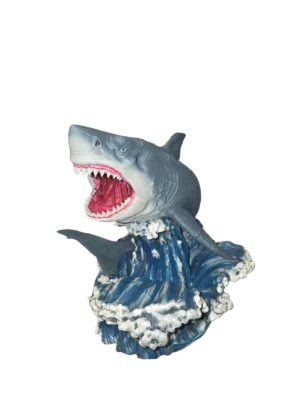 Megalodon Shark Ornament hand-painted 3D printed prehistoric shark collectible