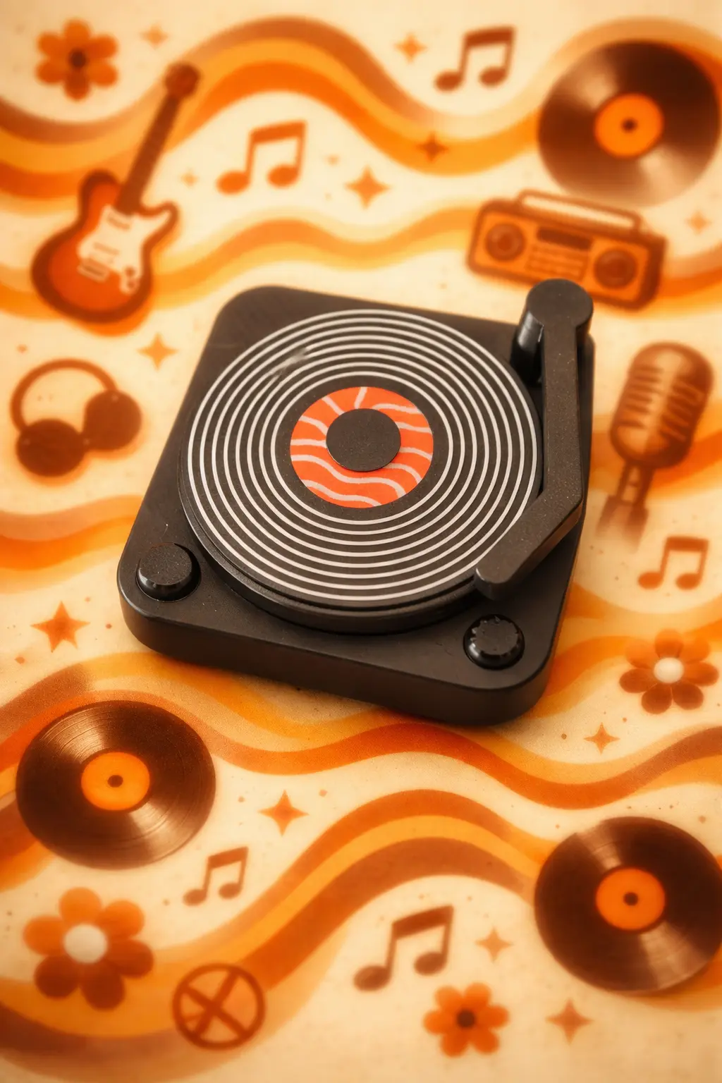 Retro Style Record Player Coaster Set – 3D Printed (PLA+) - Image 2