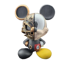 Split Skull Mouse hand-painted 3D printed steampunk horror collectible