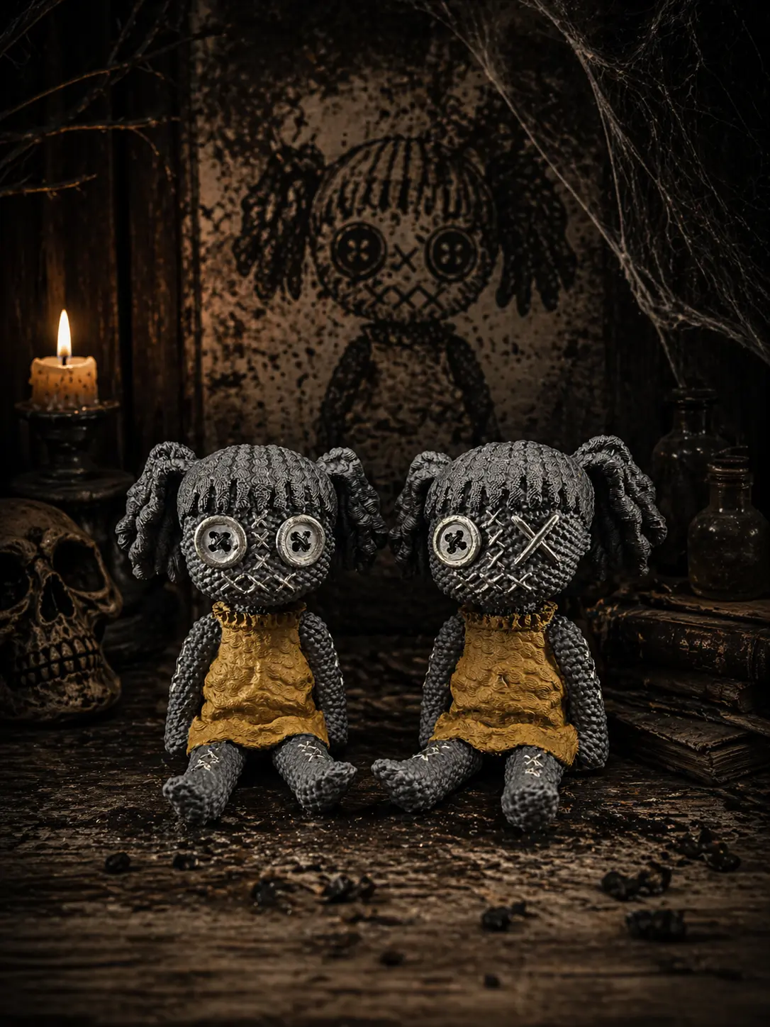 Twisted Sisters Gothic Doll Set – Hand Painted 3D Printed Collectibles - Image 2