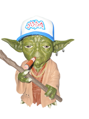 Hip Hop Yoda Ornament 3D printed and hand painted collectable approx 24cm high