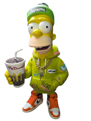 Hip Hop Homer Ornament 3D printed and hand painted collectable approx 24cm high