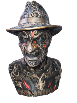 Steampunk Freddy Krueger bust 3D printed and hand painted horror collectable approx 15cm high