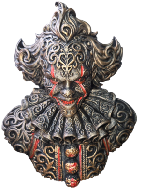 Steampunk Pennywise bust 3D printed and hand painted horror collectable approx 15cm high
