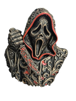 Ghost Face Steampunk Bust hand painted 3D printed horror collectable approx 15cm high